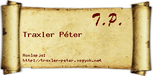 Traxler Péter névjegykártya